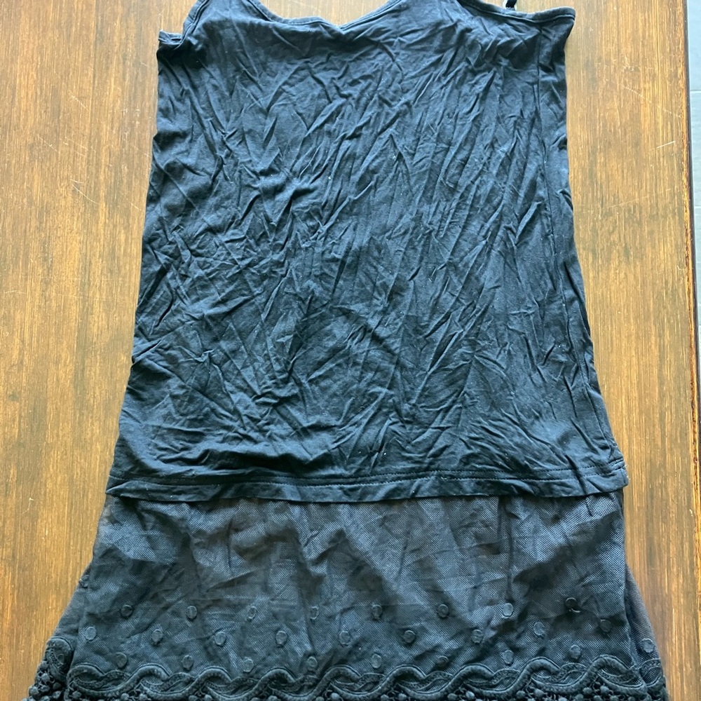 Adorable black lace cami with adjustable straps